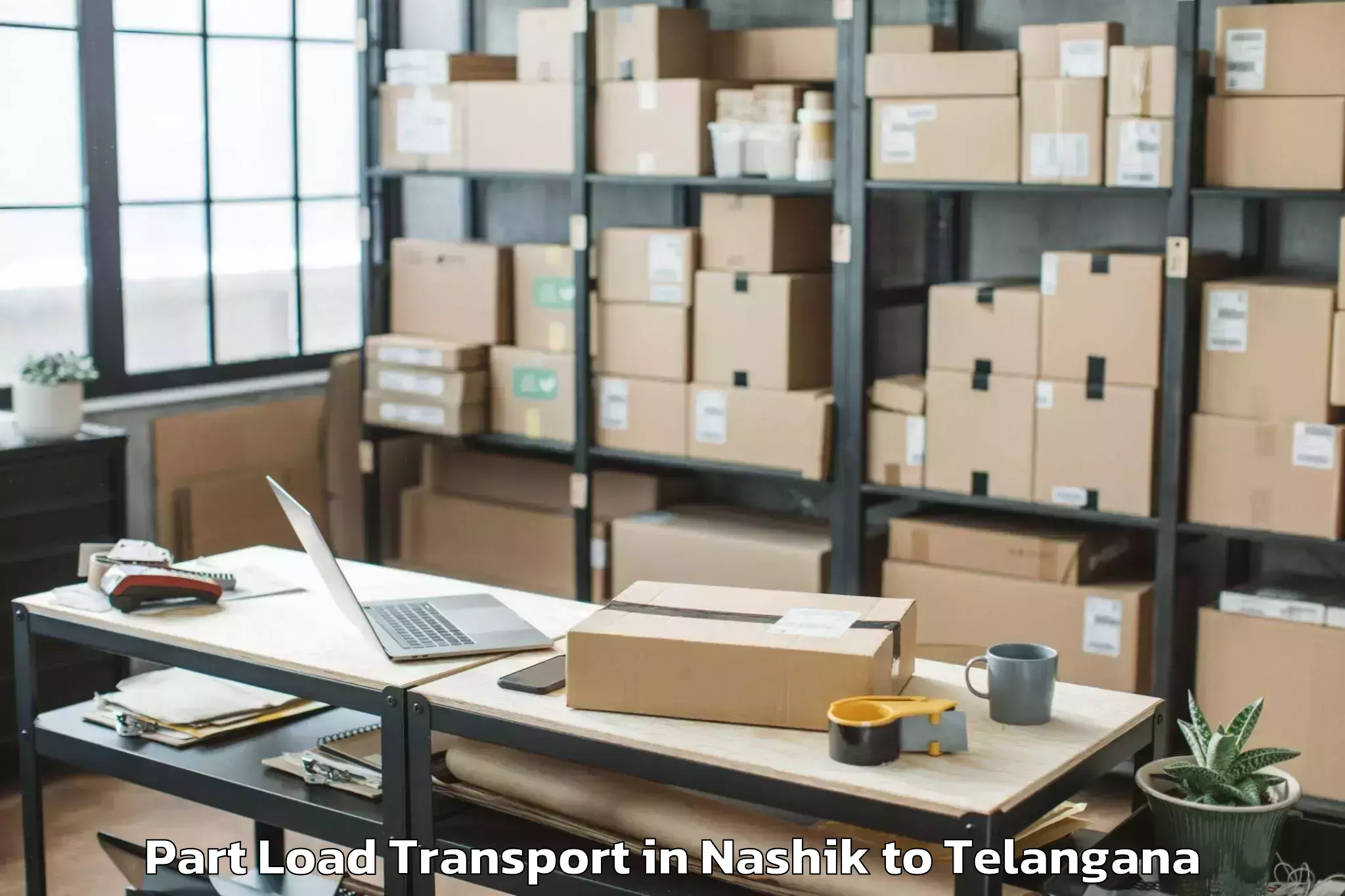 Leading Nashik to Narketpalle Part Load Transport Provider